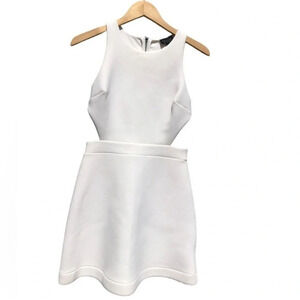 Topshop White Flowy Dress size 8